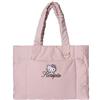 Herlipto x Hello Kitty Pink Puffer Tote Bag Rose Gathered Handle nuova