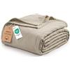 Exclusivo Mezcla 100% cotone 4 strati coperta mussola per divano, traspirante e traspirante con motivo geometrico per il comfort tutto l'anno, 127 x 152 cm