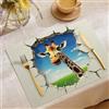 GDJSMIN Set Di 2, Realistico Buco Incrinato Tovagliette Ovagliette Giraffa Estive Tovagliette Lavabili Per Le Primavera Vacanze Cucina Feste 45X30Cm