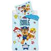 BrandMac Paw Patrol Set di Biancheria da Letto Reversibile per Bambini | Copripiumino Singolo 140 × 200 cm + Federa 50 × 70 cm | 100% Cotone Morbido e Traspirante | Design Ufficiale Paw Patrol