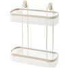 Inbagno Mensola Rettangolare Bagno In Acciaio Crema - Doppio Ripiano - Doppio Fissaggio L 32 Cm - Linea Taki