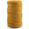 Netuno 1x corda macramè colorata giallo miele 5 mm 100 m corda cotone singola ritorta corda naturale colorata per macramè filo singolo macramè cordoncino colorato filato gomitolo cotone uncinetto