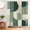 BREASOME Tenda Doccia Geometrico Verde Morandi 200x200 cm Antimuffa | Stile minimalista moderno, Con 12 Ganci, Impermeabile, Lavabile in lavatrice, Tessuto in Poliestere, Decorazione per bagno
