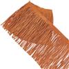 GORGECRAFT Frange In Pelle Scamosciata su Entrambi I Lati Bordo con Nappe | Nappa In Finta Pelle Scamosciata Costumi Da Festival Lunghezza 2.2 metro Perfetta Gonne Fai Da Te Tendaggio Borse Da Festa