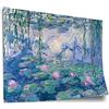 Printistico Poster in cotone Claude Monet: Ninfee, stampa artistica senza cornice, murale - A4, A3, A2, A1, A0, XXL - soggiorno, camera da letto, cucina, decorazione
