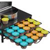 HFHOME Cassetto Porta Capsule Dolce Gusto a 2 Livelli, Porta Cialde per 60 Capsule, Organizer con Piedini Antiscivolo e Scorrimento Silenzioso per Cucina e Ufficio