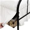 BANGHA Vestiletto Matrimoniale,Vestiletto Gonna Letto con Volant Bianchi e Angoli Divisi For Copriletto Elastico Altezza 38cm(Ivory,Full 120x200x38cm)