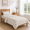 Homebliss Completo Lenzuola Avorio Farfalle 120x200+30 / 180x270 + 50x80 1PCS | Microfibra spazzolata 75 g/m² morbida e leggera, con angoli elasticizzati e stampe assortite per rinnovare il letto