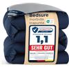 Bedsure Piumino Singolo 4 Stagioni - Trapunta 155x220 cm | Fibra Cava 300g/m², OEKO-TEX, Ipoallergenico, Traspirante, Lavabile in Lavatrice, Resistente, Blu/Grigio