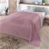 Delindo Lifestyle Tagesdecke Belford Rosa Antico Bacche, Copriletto per Letto Singolo, Monocromatico, 140 x 210 cm
