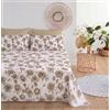 Filoro Set Lenzuola Matrimoniale 6 Pezzi, Beige, con 4 Federe, Shabby Chic, Fantasia Floreale, 100% Cotone