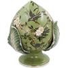 Royal Family - Pumo in Ceramica con Decoro Verde Tema Floreale Secret Garden 20x14x14cm