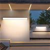 GZZBMY LED Esterni Lungo Lampada da Parete Ovale Moderna Alluminio Applique da Parete IP65 Impermeabile Interno 3000K/4500K/6000K Illuminazione da Parete Interni per Balcone (Nero Luce Calda,80cm)