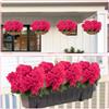chenyu 6 Pezzi Gerani Fiori Finti Gerani Finti da Esterno Fiori Artificiali | Fiori Finti per Decorazioni Resistente ai Raggi UV Adatto per Balcone di Casa Colonica Indoor (Rosa Rossa)