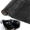 mawmuaw Tessuto Cielo Auto Adesiva 200x40 cm, Tessuto Autoadesivo in Microfibra Nero, Pellicola Velluto Alta Densità, Elasticizzato Adesivo Pelle Scamosciata per Cruscotto Interni Auto Cassetto