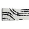 ARTTOR Quadro su Tela 120x50 cm Stampe da Parete Astratto Bianco e Nero 5832 | Minimalismo Linee Boho Quadro Decorativo Grande 1 pezzo Soggiorno Camera da Letto Arte da Parete Decorazione da Parete ARTTOR
