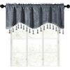 GIVBRO - Tende a sbalzo per cucina con pizzo e nappe, ideali per caffè, bar, decorazione della casa, grigie, 180 * 40 cm