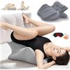 LLNWYGEB Cuscino per Coppie 27° - Cuneo in Memory Foam per l'intimità, Comfort e Supporto per l'allineamento del Corpo - Include Mascherina per Gli Occhi e Tappi per Le Orecchie,Grigio