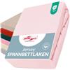 Darymex Lenzuolo con Angoli - 60 x 120 cm - Lenzuolo Elasticizzato in Jersey per Letto Singolo Bambini - Cotone - per Materassi fino a 20 cm - Rosa Cipria