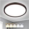 Peasur Plafoniera LED Soffitto, 3000/3500/4000/5000/6500K 18W IP54 Impermeabile Lampada da Soffitto, Sottile Plafoniera Bagno per camera da letto, Cucina, Soggiorno, Balcone, Ø22cm