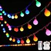 Sunshine smile Guirlande luminosa LED per esterni a forma di globo - 6 m - 40 LED - Guirlande luminosa multicolore a batteria - Guirlande luminosa a batteria - Con timer - Resistente all'acqua IP65