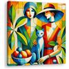 Artenor Quadro Astratti Eleganza e Armonia, 100 x 100 cm - Made in Italy, Quadri Moderni Soggiorno, Camera da Letto, Cucina, Poster da Parete, Decorazioni Casa, Stampe Quadro su Tela Grandi Dimensioni