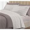 Riad Arredo Set Completo Letto Singolo 100% Cotone Percalle Italiano - Set Lenzuola Morbido Delicato Made in Italy - Henry Beige
