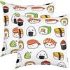 Loussiesd Federa per cuscino in stile giapponese, 40 x 40 cm, per divano letto, sedia per auto, tema alimentare, cuscino decorativo, simpatico cartone animato, giapponese, sushi per camera da letto, federa per