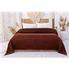 BOHORIA® Copriletto 220x240 cm con effetto nido d'ape NIU Waffle | extra grande | 100% cotone | Oeko-Tex® | Copridivano per divano, poltrona e letto | Coperta per divano, in lana, per la casa (Mattone