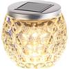 Lunartec Wind luce lampada solare: Luce LED del vento solare in vetro, con ottima luce modello, IP44, Ø 10 cm (Solar tavolo luci di decorazione)
