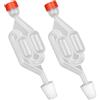 txuzong Kit 2 Tubi di Fermentazione a S con Tappi in Gomma - | Valvola di Sfiato per Pallone da Vino, Adatto per Crauti, Kimchi, Birra e Conserve Fatte in Casa