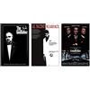 Close Up Gangster Movies - Set di 3 poster The Padrino The Godfather, Al Pacino Scarface, Goodfellas, 61 x 91,5 cm