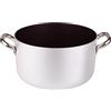 Baldassare Agnelli Pentole Agnelli, ALSA104S45, Casseruola Alta in Alluminio con 2 Maniglie in Acciaio, Alluminio Antiaderente interno 3mm, Diametro 45 cm