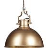 Relaxdays Lampada a Sospensione Design Industrial Look Shabby, per Sala da Pranzo, LED E27, lampadario Ø 40,5 cm, Oro