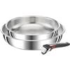 Tefal Ingenio Preference On - Set di 2 padelle 24/28 cm + Manico Rimovibile, induzione, Acciaio Inossidabile, impilabile, Lavabile in lavastoviglie, Made in France L9759002