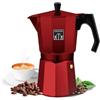 Cecotec Caffettiera Moka Express Mokclassic 900 Red. Caffettiera in Alluminio, Per ogni tipo di Cucina, 9 Tazze di Caffè, Guarnizione in Silicone, Manico Ergonomico e Termoresistente, Filtro