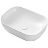 Eridanus Lavabo da appoggio ovale Eridanus, vasca da bagno ovale moderna in ceramica, lavabo per mobiletto da lavabo guardaroba, bianco lucido - 400 x 330 x 147 mm