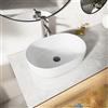 Eridanus Vessel - Lavandino ovale in ceramica, 480 x 340 x 145 mm, colore: Bianco