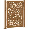 vidaXL Cancello da giardino 100x150 cm in acciaio corten con design a
