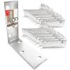 Lun Fix 50 X Angolari per sedie, 60x60x20x2,0 mm, Connettori angolari | Angolari di costruzione stretti, Angolari forati 90 gradi, Connettori per legno