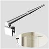 EMKE Barra di supporto telescopica regolabile da 700 mm a 1200 mm in acciaio inox cromato di forma rotonda per doccia bagnato, per cabina doccia, per vetri di spessore 8-10 mm