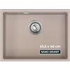 empiria SINK QUALITY SINK QUALITY Lavello sottopiano beige 53 x 40 cm - Lavello da incasso con sifone e impregnante - Lavello da cucina in granito per mobiletto da 60 cm - Lavello antigraffio