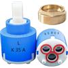 QLXAQLX K35A Cartuccia per rubinetto, cartuccia di ricambio compatibile con La Torre, Gerber, Danze & Moen, Riparazione vasca doccia monocomando, cartucce rubinetto vasca - KEROX