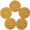 KATUR Dischi abrasivi 100 pezzi oro 125 mm/5 pollici, gancio e anello 20 pezzi x 60/80/120/150/220 grana, dischi abrasivi rotondi a 8 fori per levigatrice orbitale casuale