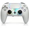 NBCP Controller wireless compatibile con PlayStation 5 / PS5 Pro/Slim/PC | Joystick con effetto Hall, grilletti regolabili, pulsanti posteriori, modalità Turbo, giroscopio a 6 assi, anello RGB