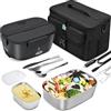 STN Scaldavivande Elettrico Portatile con 10L Borse isolate, set di posate grandi per 12v 24v 220v (10L Borse)