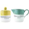 Villa Altachiara Set Zuccheriera E Lattiera Stoneware, Accessori Da Tavola In Design Contemporaneo, 2 Pezzi, Perfetti Per Il Tuo Momento Di Relax, Linea Homify