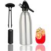 Alayphnic Sifone per soda, macchina per fare soda, macchina per acqua portatile per acqua gassata, bottiglia di sifone per soda con regolatore di pressione, per succo di frutta fatto in casa, mojito, cocktail