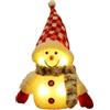 Bambelaa! Pupazzo di Neve Snowy - Decorazione LED Natale Piccolo Rosso Bianco Illuminato per Interno - Decorazione Inverno