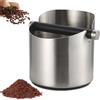 GOMETY Contenitore da 600 ml per portafiltro, vassoio in acciaio inox per uno smaltimento facile dei fondi di caffè umidi per macchina da caffè espresso con portafiltro (argento)